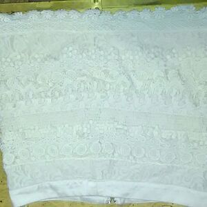ark&co. White lace skirt, size small